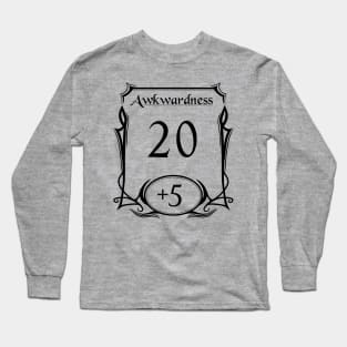 DnD Stat Awkwardness - Black Long Sleeve T-Shirt